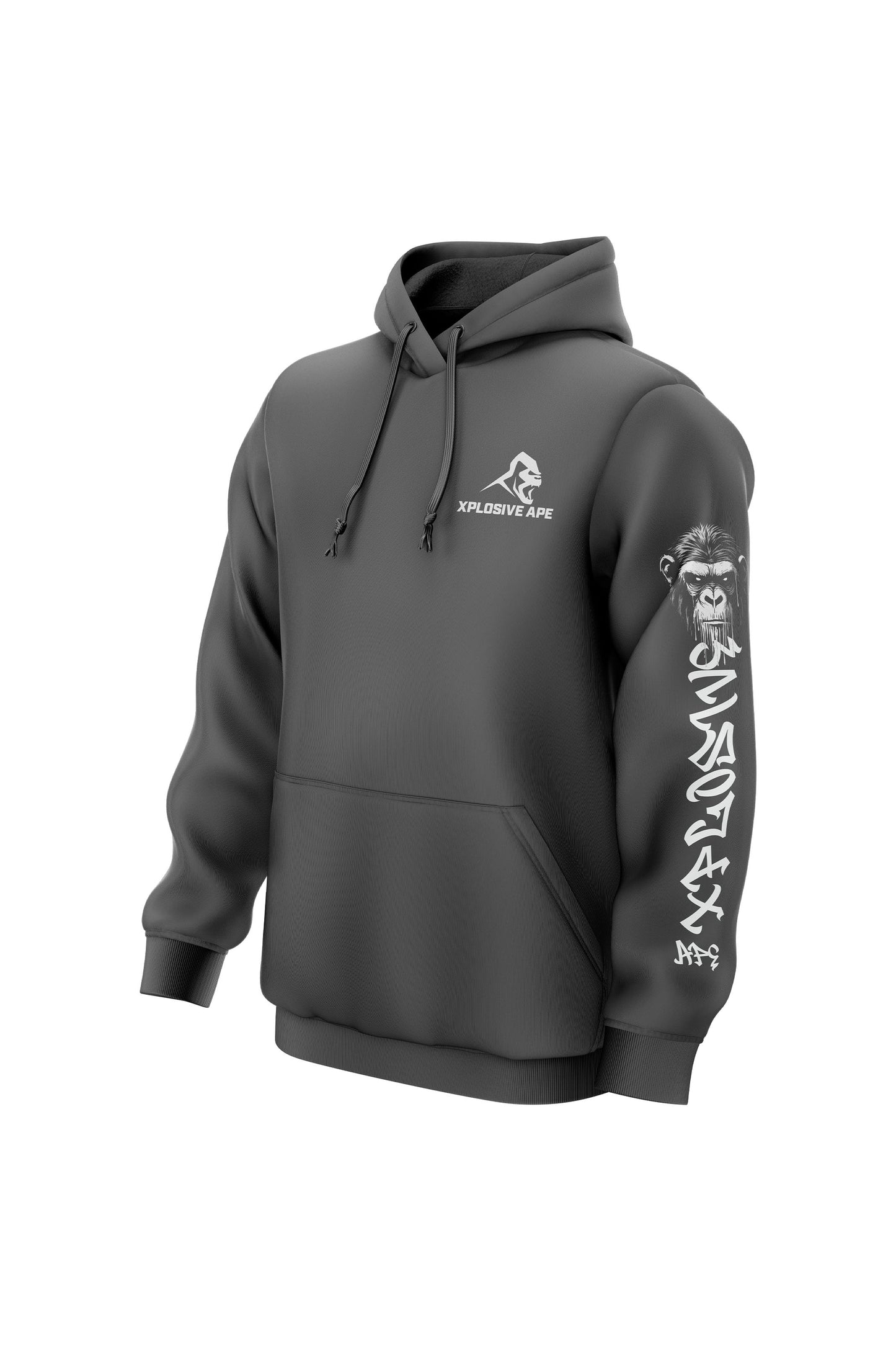 XAPE Endurance Mode String Hoodie - Charcoal