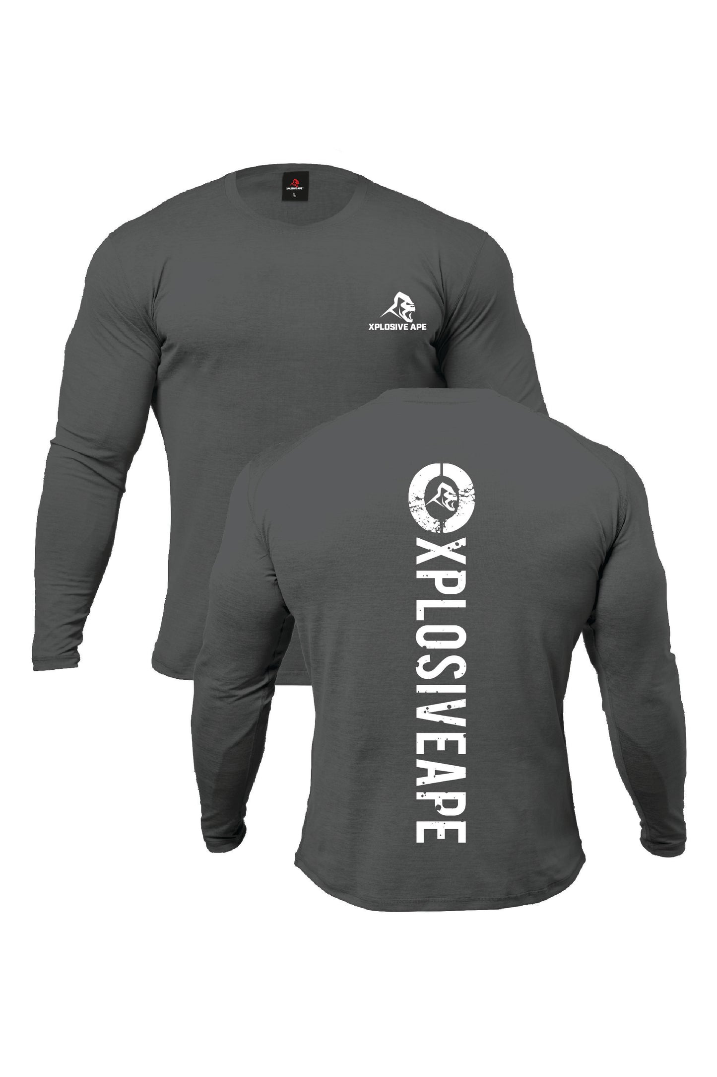 XAPE Impact V2 Long Sleeve Tee - Charcoal