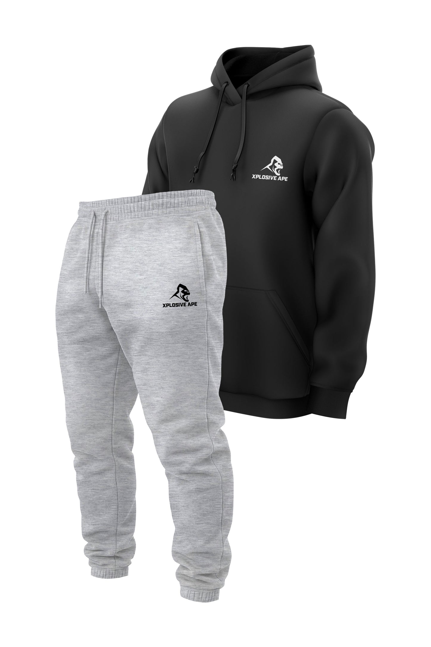 XAPE Classic V2 String Hoodie & Prime Logo V2 Joggers - Black/Sports Grey