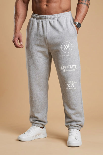XAPE Berserk Oversized Joggers - Ash Grey