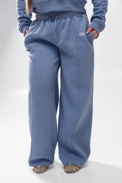 XAPE Core Logo Flared Joggers - Slate Blue