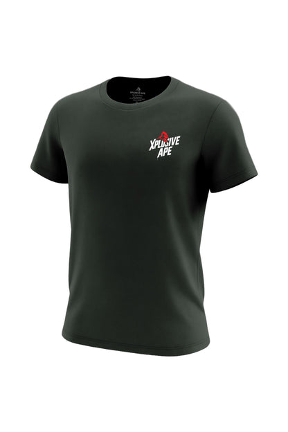 XAPE Classic Stencil Logo X Tech Tee - Forest Green