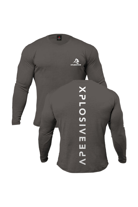 XAPE Futuristic V2 Long Sleeve Tee - Charcoal