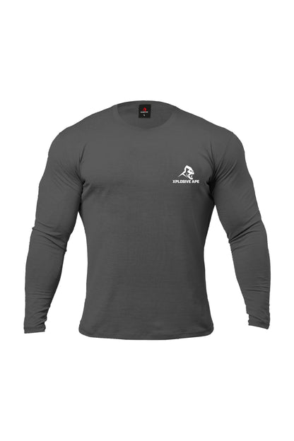 XAPE Graffiti V2 Long Sleeve Tee - Charcoal