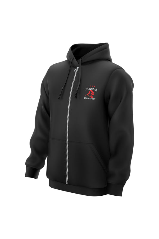 XAPE Strength Unit Zip Hoodie - Black
