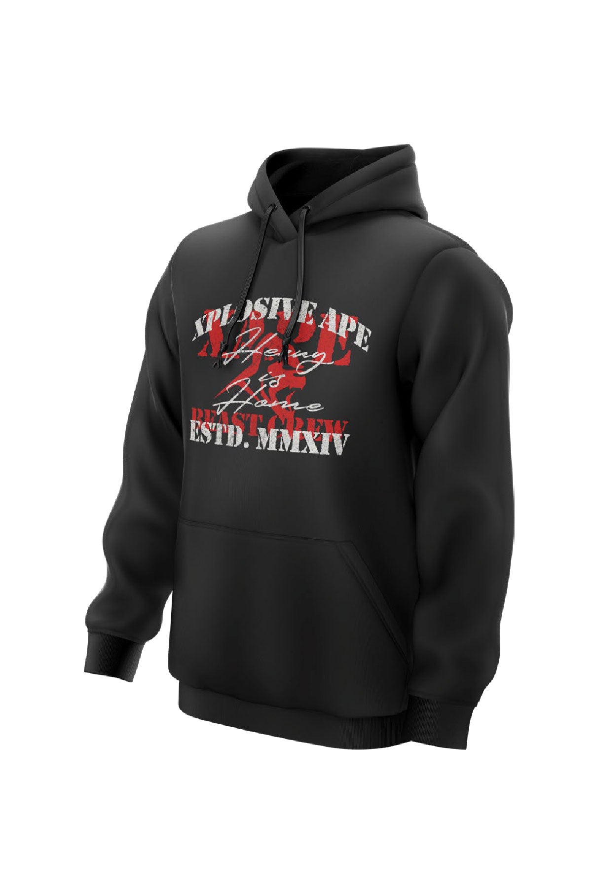 XAPE Ape Club MMXIV String Hoodie - Black