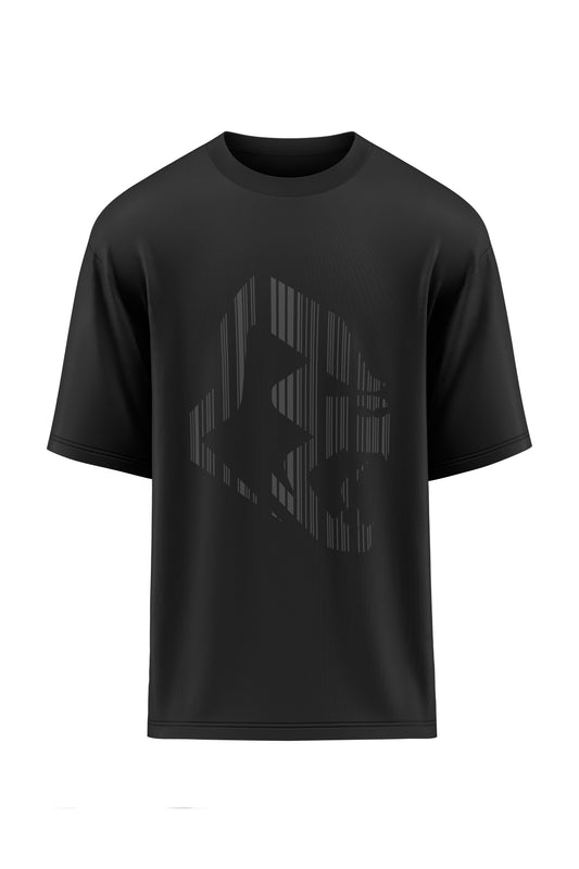 XAPE Apehead Barcoded Oversized Tee - Black