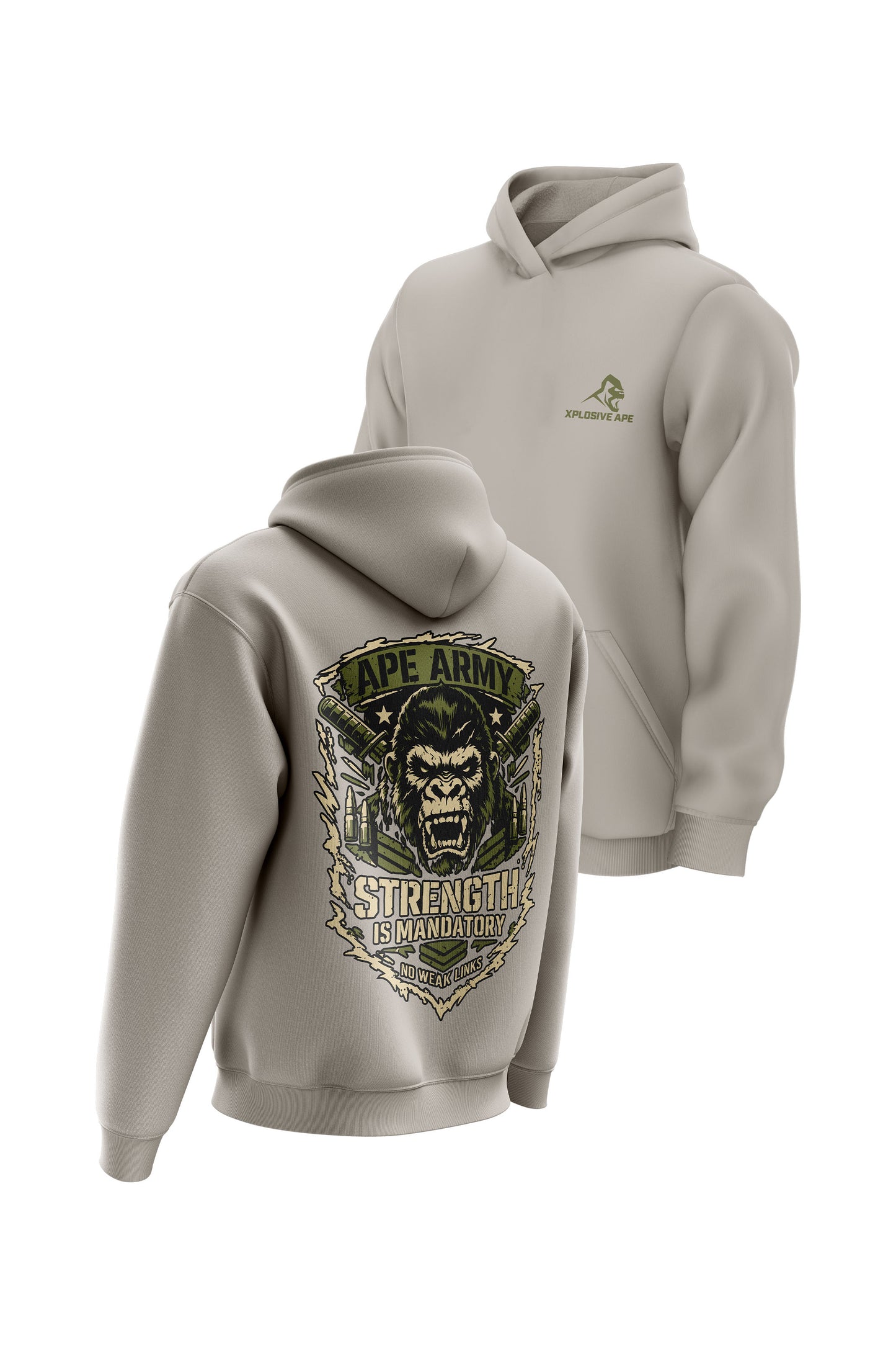 XAPE Army Hoodie - Stone