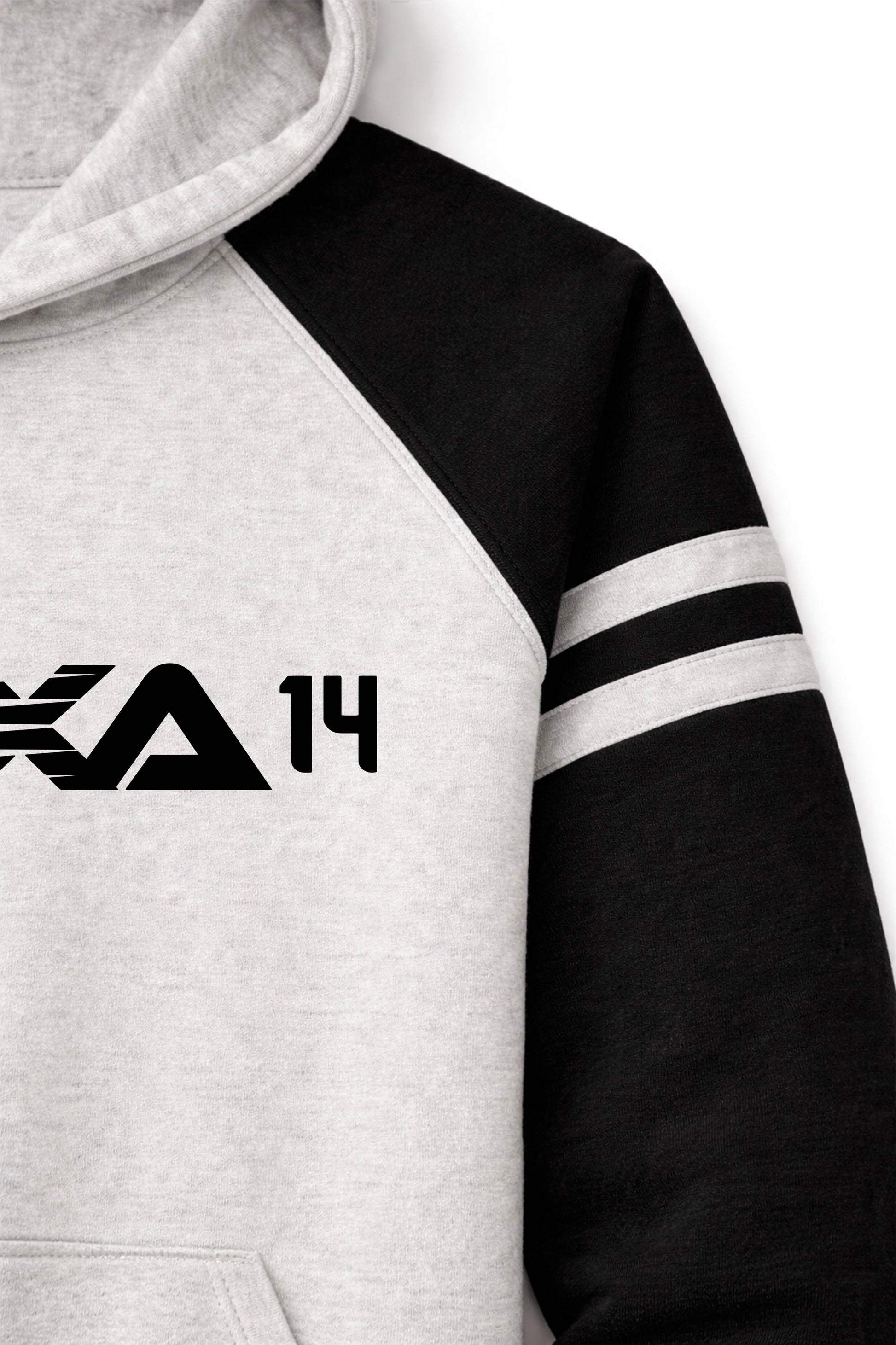 XAPE Blockline Raglan Hoodie - Oatmeal Heather/Black