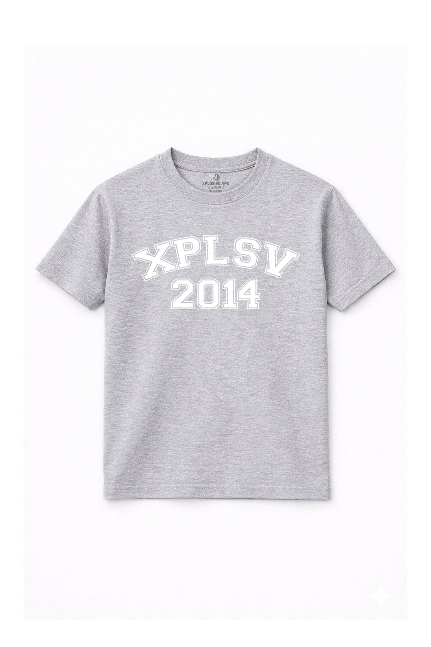 XAPE Campus Script Tee - Sports Grey