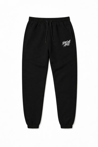 XAPE Classic Brush Script Joggers - Black