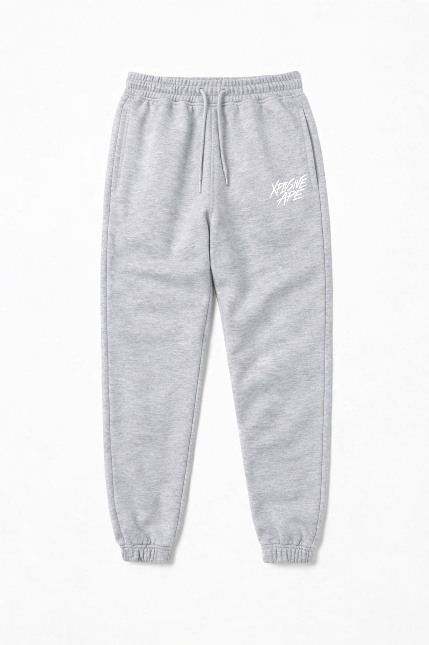 XAPE Classic Brush Script Joggers - Heather Grey