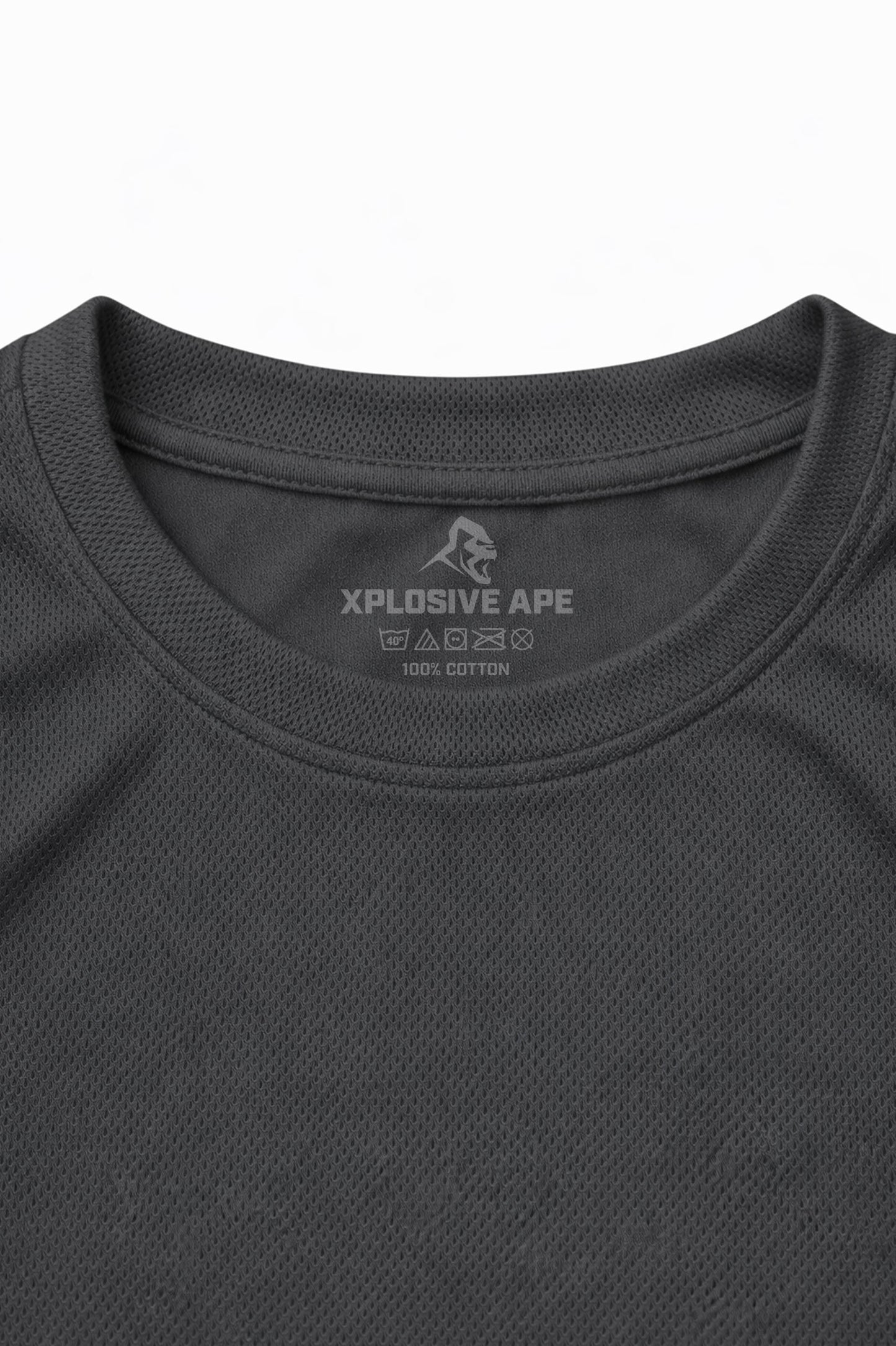 XAPE Classic Brush Script X Tech Tee - Charcoal