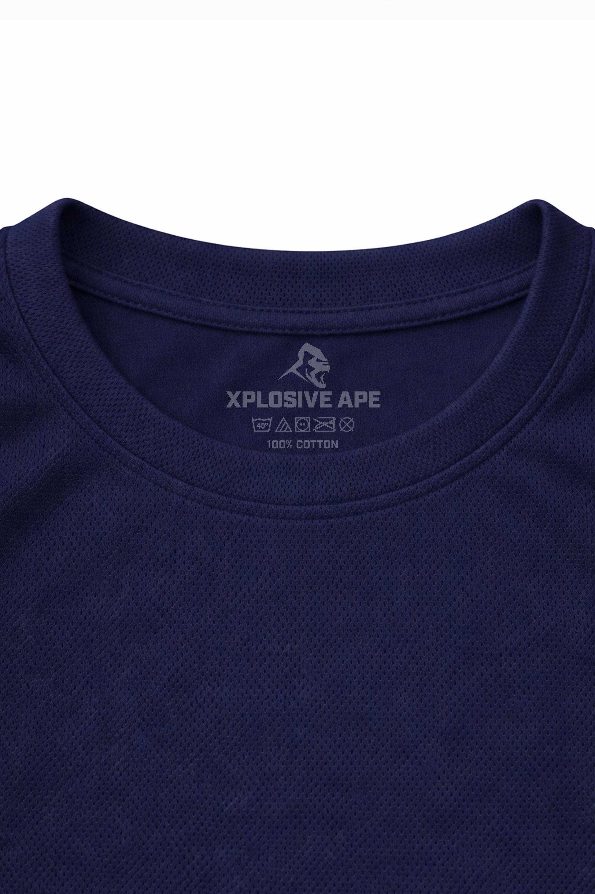 XAPE Classic Brush Script X Tech Tee - Navy