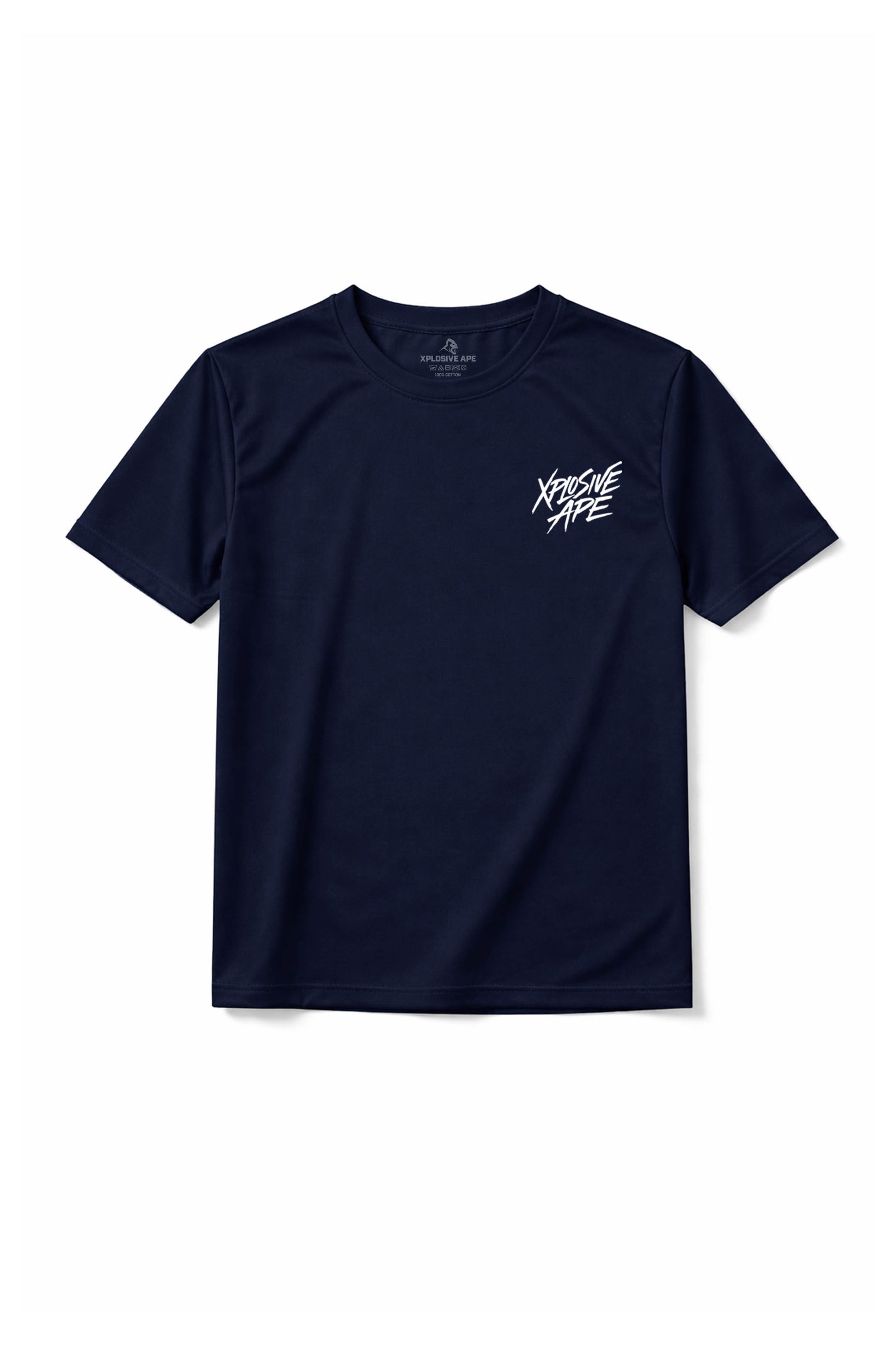 XAPE Classic Brush Script X Tech Tee - Navy