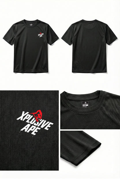 XAPE Classic Stencil Logo X Tech Tee - Black