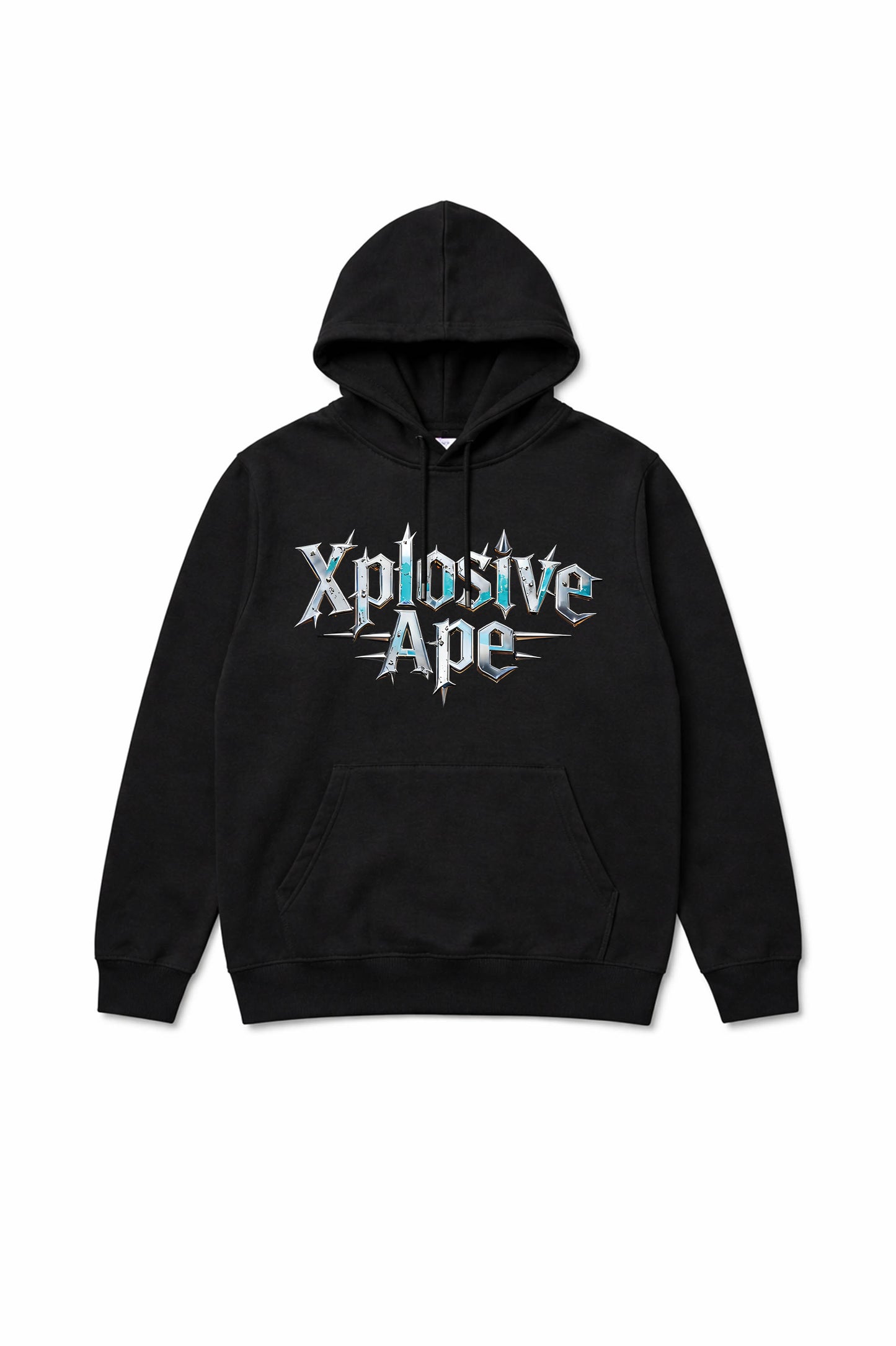 XAPE Cold Steel Script String Hoodie - Black