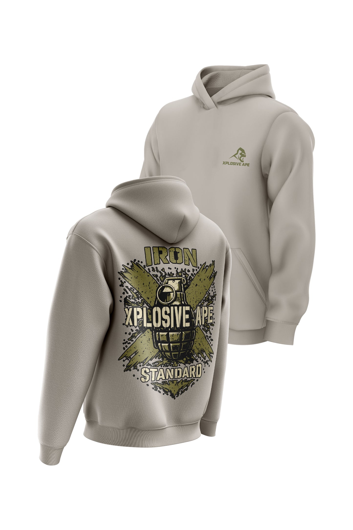 XAPE Iron Hoodie - Stone