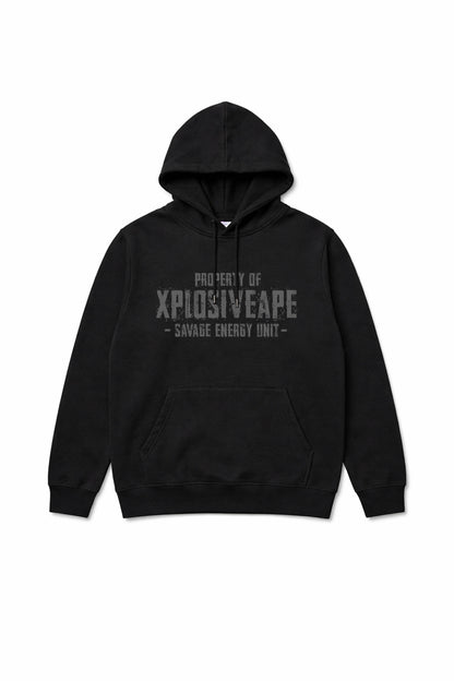 XAPE Savage Energy Unit String Hoodie - Black