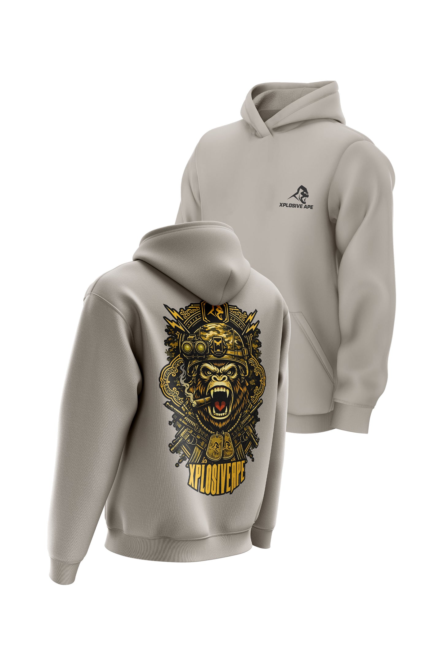 XAPE Shotgun Hoodie - Stone
