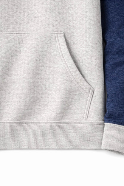 XAPE Strike Force Raglan Hoodie - Oatmeal Heather/Indigo