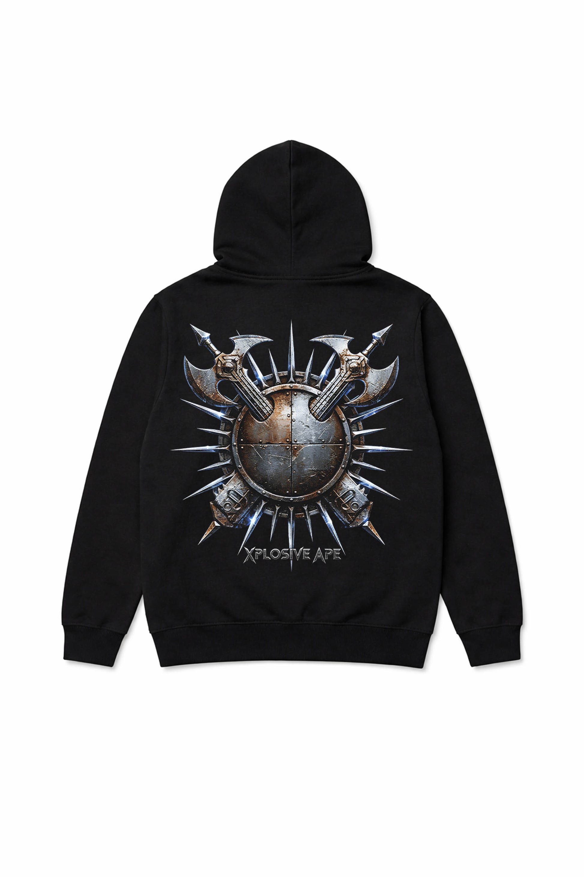 XAPE Warlord Crest String Hoodie - Black