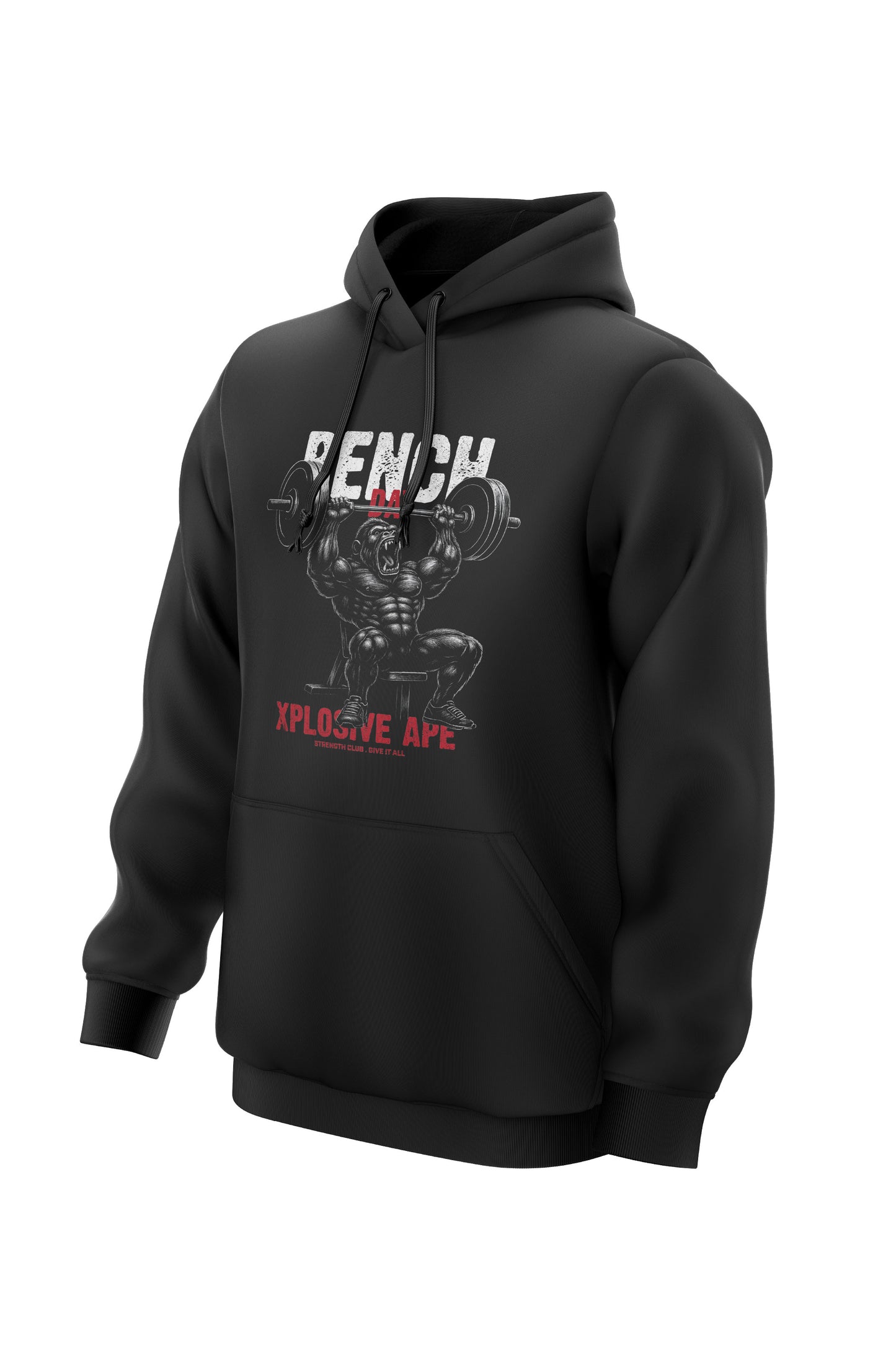 XAPE Bench Day V4 String Hoodie - Black