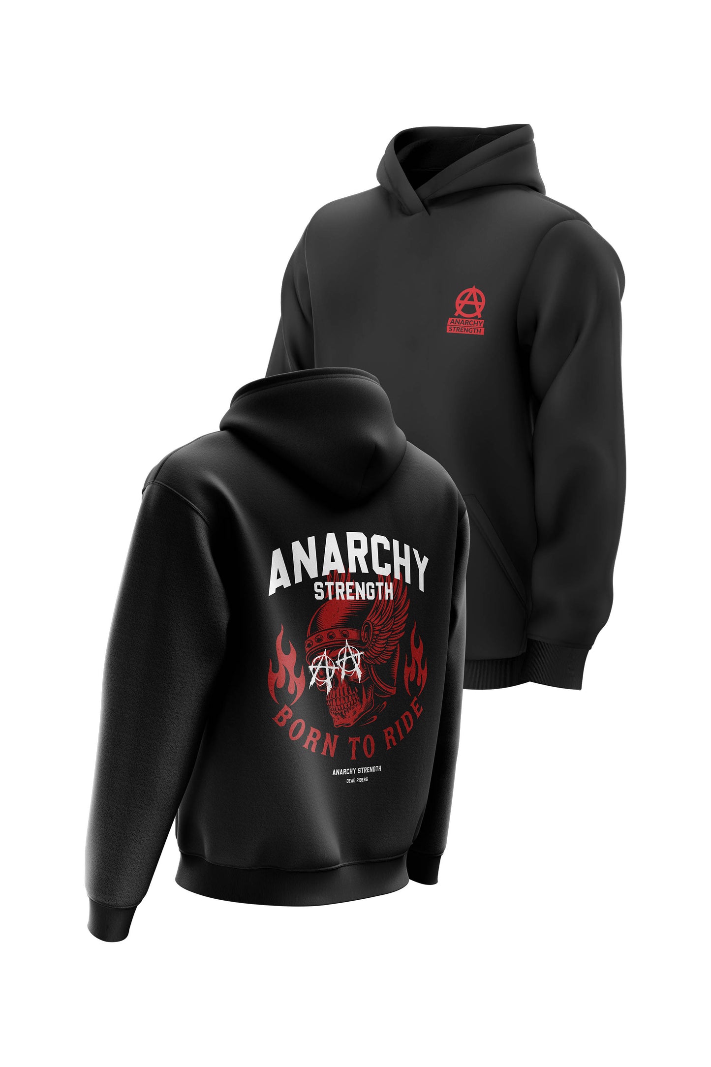 AS Born To Ride Hoodie - Black
