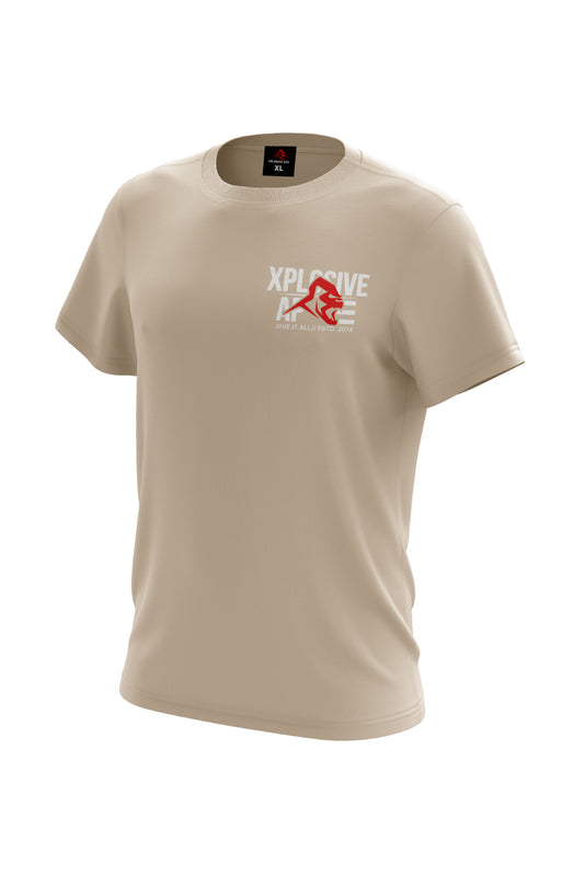 XAPE Stacked Logo Tee - Sand