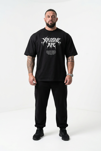 XAPE No Excuses Heavyweight Oversized Tee - Black