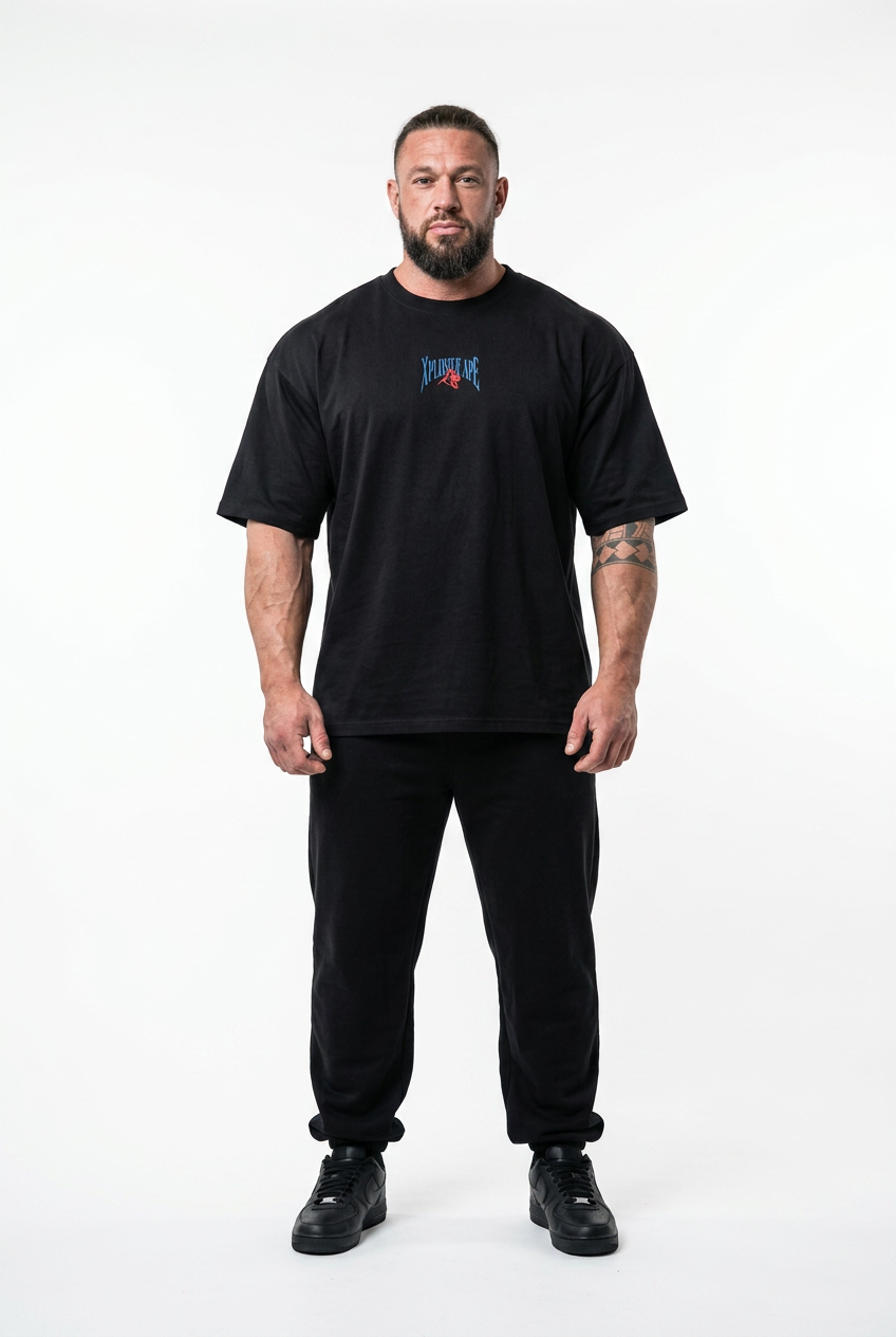 XAPE Iron District Oversized Tee - Black