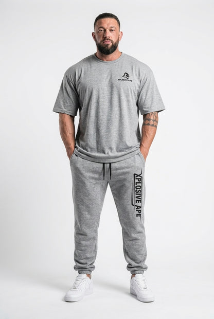 XAPE Futuristic Tee & Strike Joggers Combo - Sports Grey