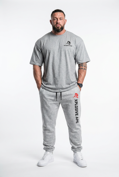 XAPE Futuristic Tee & Originals Joggers Combo - Sports Grey