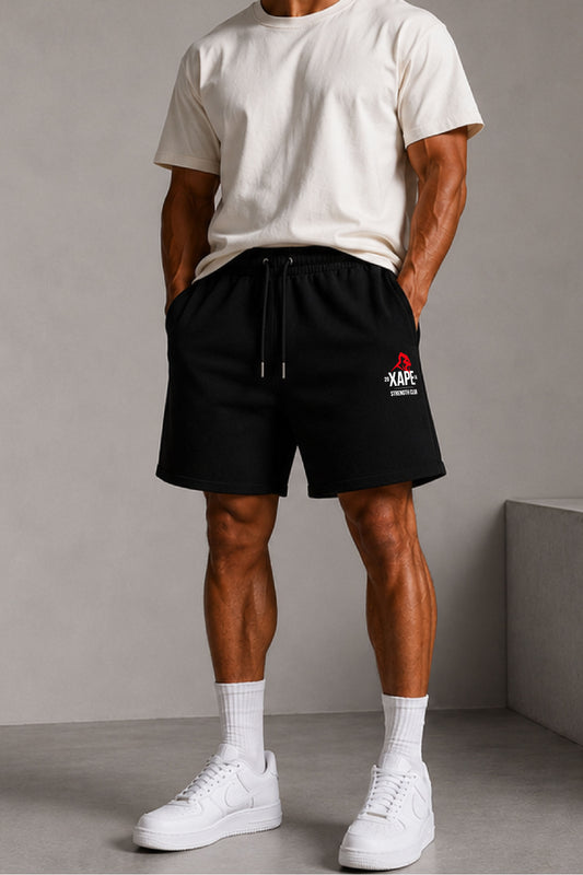 XAPE Strength Club Oversized Shorts - Black