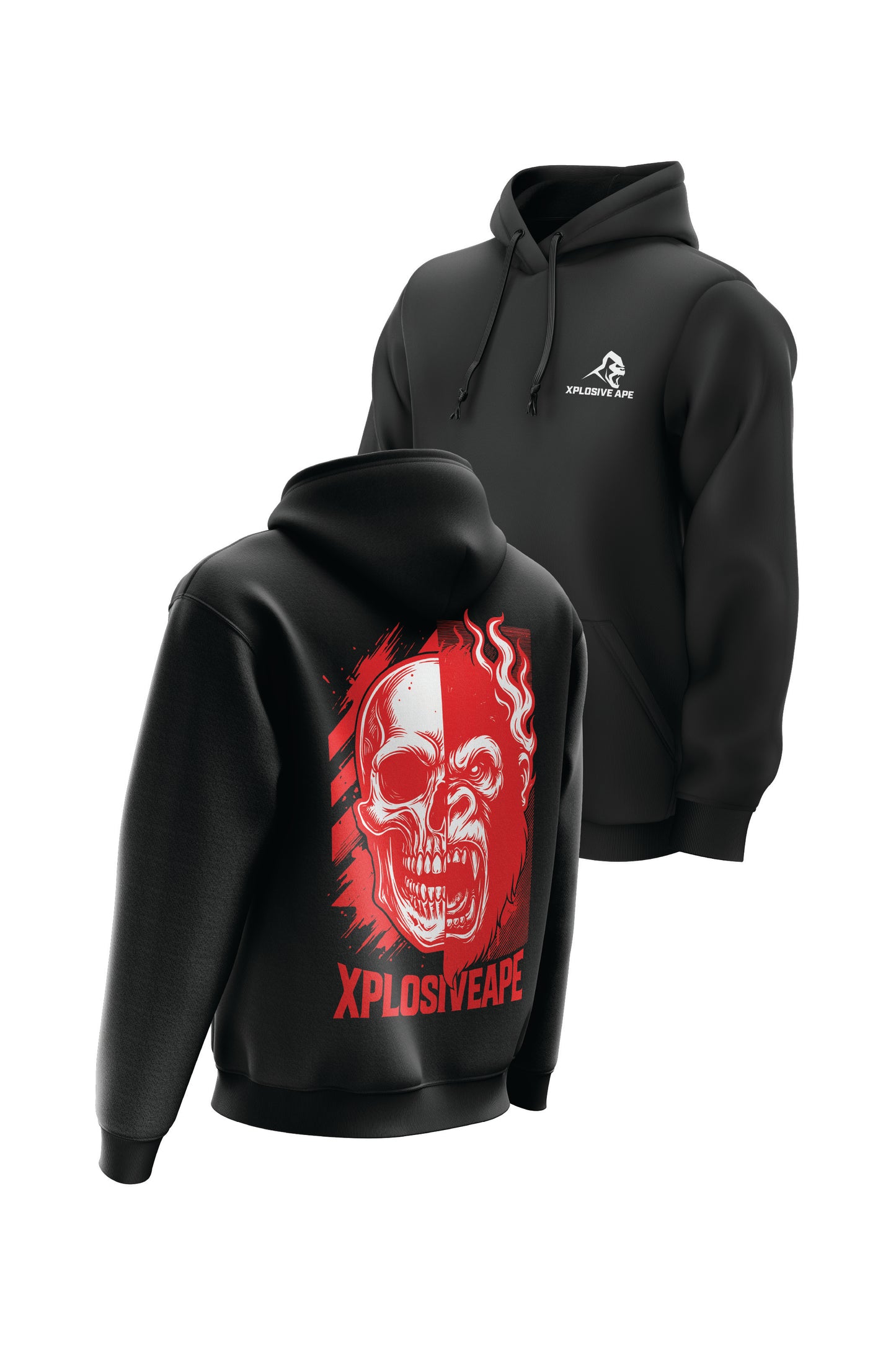 XAPE Juggernaut String Hoodie - Black