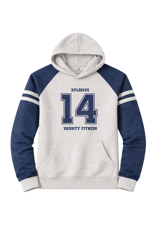 XAPE Unit Crew Raglan Hoodie - Oatmeal Heather/Indigo