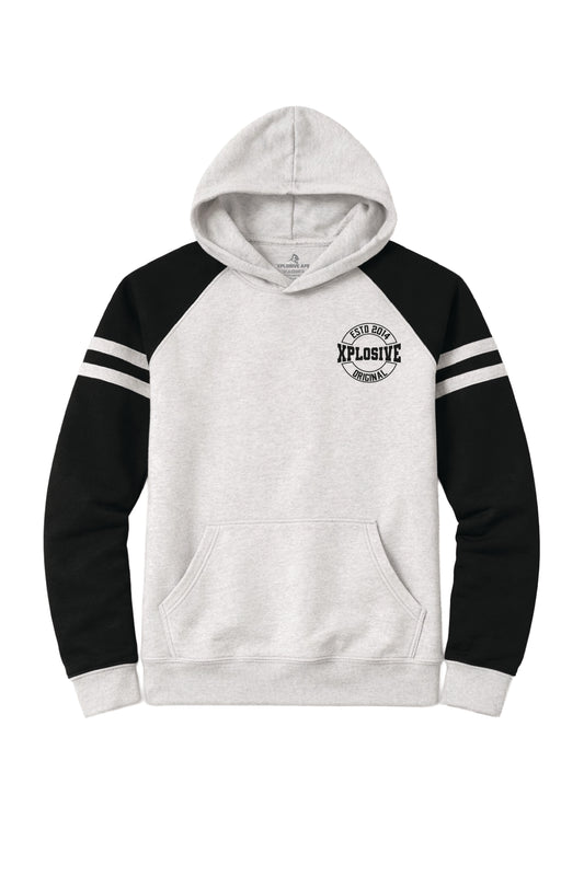 XAPE Varsity Prime Raglan Hoodie - Oatmeal Heather/Black