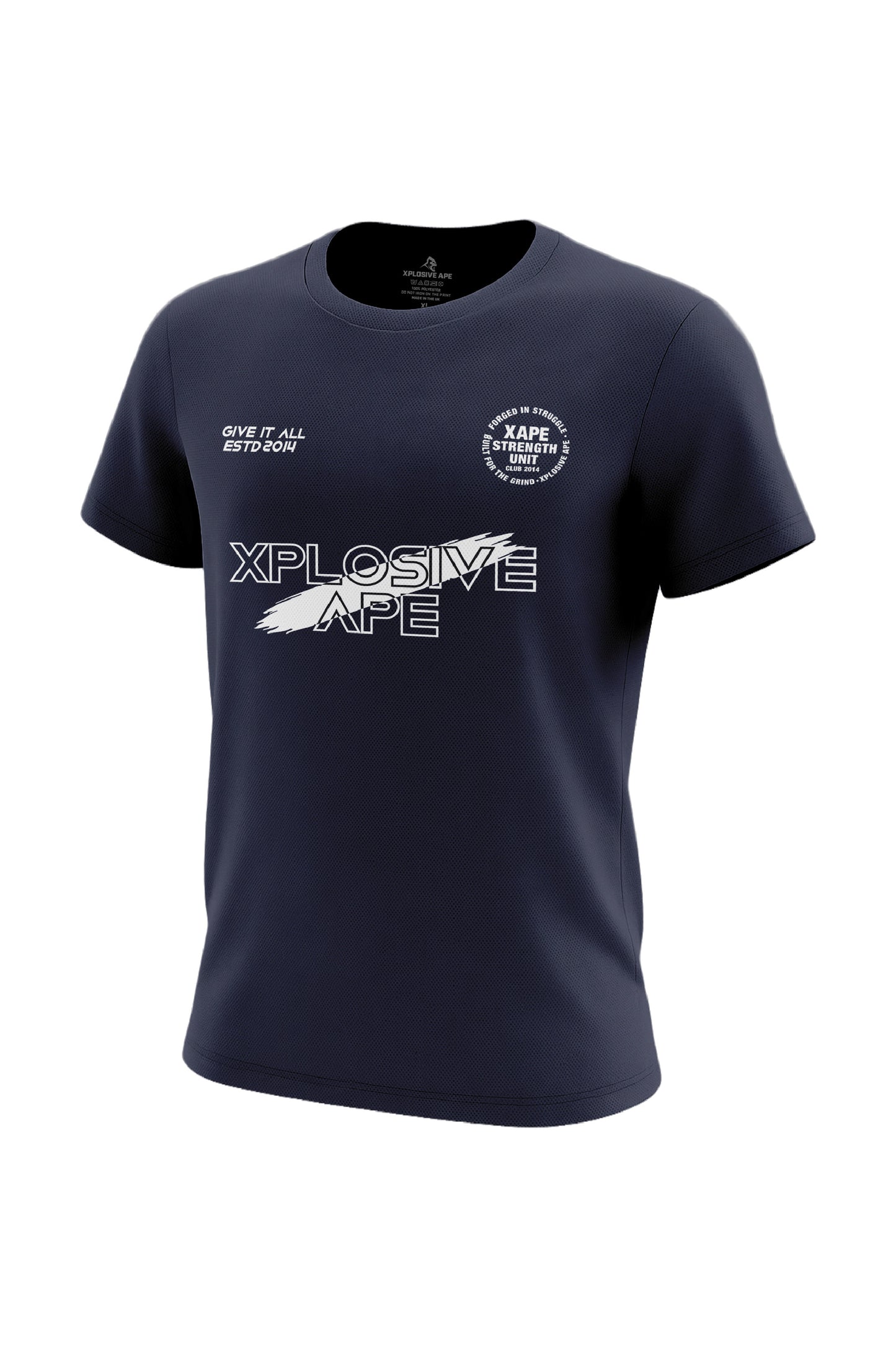 XAPE Gridline Tech Tee - Navy