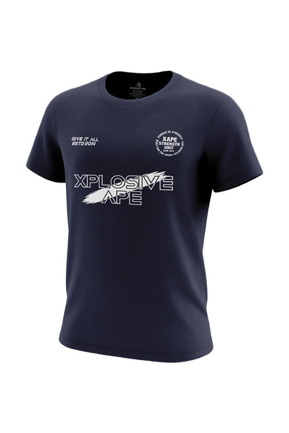XAPE Gridline Tech Tee - Navy
