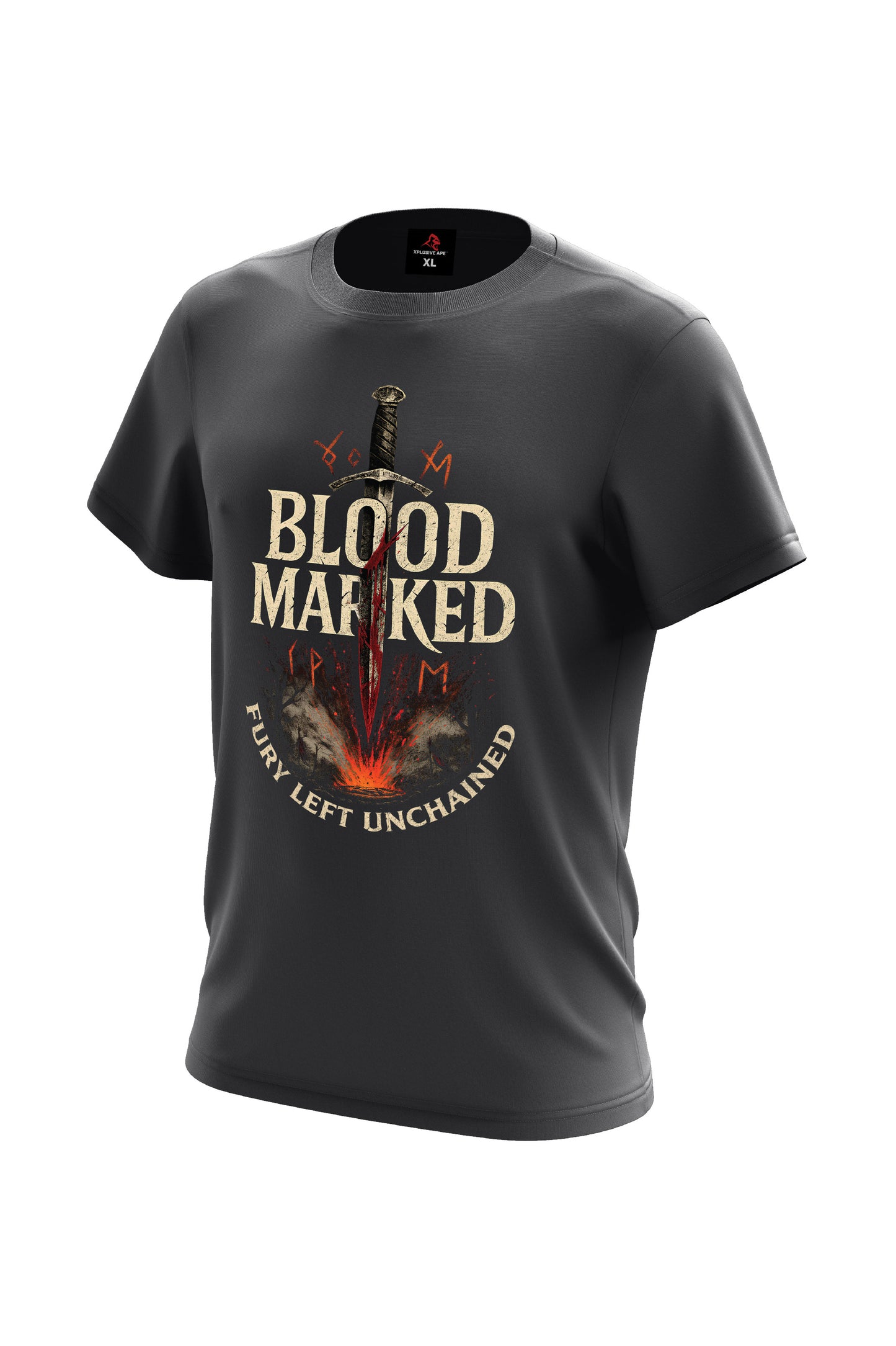 XAPE Fury Left Unchained Tee - Charcoal